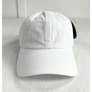 New‎ KB Ethos Headwear 100% Cotton White Adjustable Strap Baseball Cap Hat